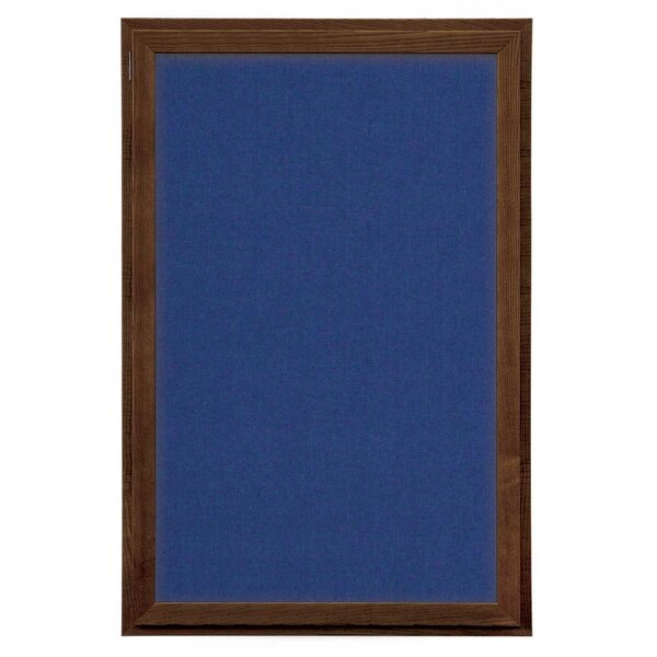 Indoor Enclosed Combo Board, 72"x36", Satin Frame/Black & Pearl